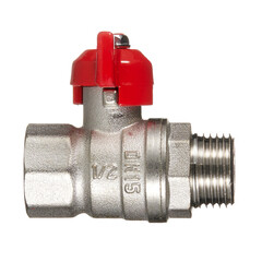 Кран шаровой латунный Valtec 1/2 ВР(г) х 1/2 НР(ш) полнопроходной бабочка прямой (VT.123.N.04) - фото 3