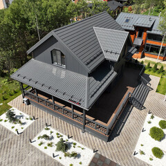 Металлочерепица 1,18х3,6 м 0,5 мм Grand Line Классик графитово-серая RAL 7024 satin matt - фото 5