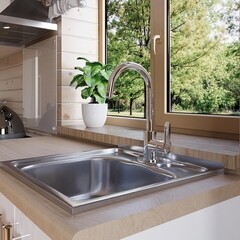 Мойка для кухни Ukinox Nord 50х50х13 см накладная сталь (Nr 500х500 0,4) - фото 2