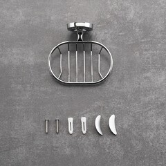 Мыльница для ванной РМС А10 с держателем сталь хром (A2021) - фото 4