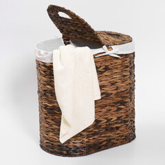 Корзина для белья WasserKraft Dill 330х580х610 мм 87,1 л темно-коричневая (WB-611-L) - фото 7