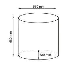 Корзина для белья WasserKraft Dill 330х580х610 мм 87,1 л темно-коричневая (WB-611-L) - фото 2