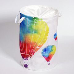 Корзина для белья WasserKraft Rossel 370х370х550 мм 75,2 л складная разноцветная (WB-572) - фото 7