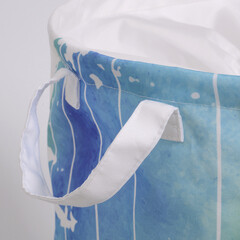 Корзина для белья WasserKraft Rossel 370х370х550 мм 75,2 л складная разноцветная (WB-572) - фото 6