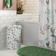 Корзина для белья WasserKraft Rossel 370х370х550 мм 75,2 л складная разноцветная (WB-571) - фото 3