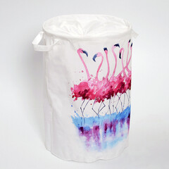 Корзина для белья WasserKraft Lossa 370х370х550 мм 75,2 л разноцветная (WB-811) - фото 6