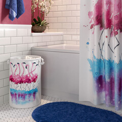 Корзина для белья WasserKraft Lossa 370х370х550 мм 75,2 л разноцветная (WB-811) - фото 2