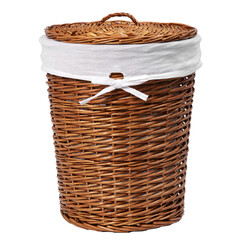 Корзина для белья WasserKraft Leine 460х460х570 мм 89 л коричневая (WB-350-L) - фото 1