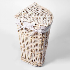 Корзина для белья WasserKraft Vils 320х320х450 мм 33,9 л белая (WB-560-M) - фото 8