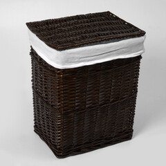 Корзина для белья WasserKraft Isar 470х350х550 мм 88,6 л коричневая (WB-130-L) - фото 8