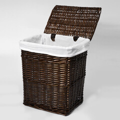 Корзина для белья WasserKraft Isar 470х350х550 мм 88,6 л коричневая (WB-130-L) - фото 7