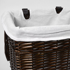 Корзина для белья WasserKraft Isar 470х350х550 мм 88,6 л коричневая (WB-130-L) - фото 6