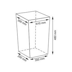 Корзина для белья WasserKraft Isar 410х300х480 мм 54,5 л коричневая (WB-130-M) - фото 2