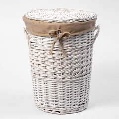 Корзина для белья WasserKraft Aller 280х280х400 мм 23,4 л белая (WB-106-S) - фото 7