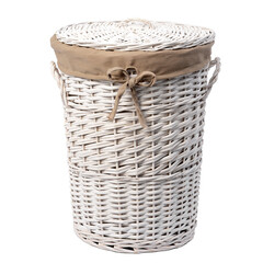 Корзина для белья WasserKraft Aller 280х280х400 мм 23,4 л белая (WB-106-S) - фото 1