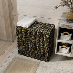 Корзина для белья WasserKraft Fulda 610х610х320 мм 119,1 л коричневая (WB-520-L) - фото 2