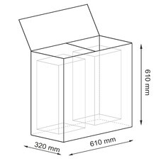 Корзина для белья WasserKraft Fulda 610х610х320 мм 119,1 л коричневая (WB-520-L)