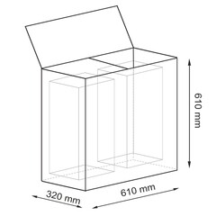 Изображение товара Корзина для белья WasserKraft Fulda 610х610х320 мм 119,1 л коричневая (WB-520-L)