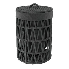 Корзина для белья WasserKraft Mosel 460х460х610 мм 129,1 л черная (WB-460-L) - фото 1