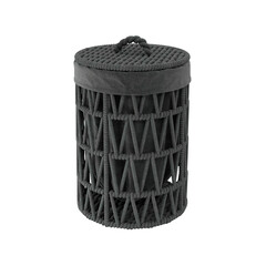 Корзина для белья WasserKraft Mosel 360х360х550 мм 71,3 л черная (WB-460-S) - фото 1