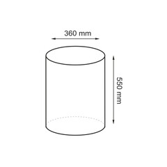Корзина для белья WasserKraft Mosel 360х360х550 мм 71,3 л черная (WB-460-S) - фото 2