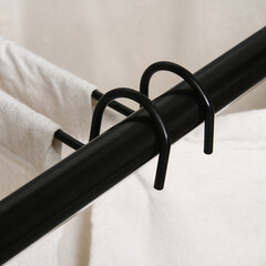 Корзина для белья WasserKraft Naab 790х720х465 мм 123 л складная белая/черная (WB-860-L) - фото 6