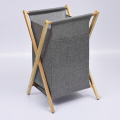 Корзина для белья WasserKraft Nau 420х410х650 мм 112 л складная серая (WB-772-L) - фото 8