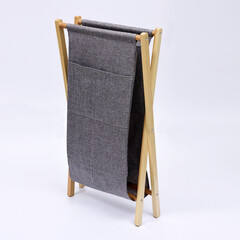 Корзина для белья WasserKraft Nau 420х410х650 мм 112 л складная серая (WB-772-L) - фото 5