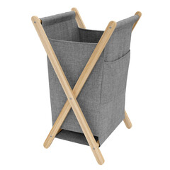 Корзина для белья WasserKraft Nau 420х410х650 мм 112 л складная серая (WB-772-L) - фото 1