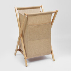 Корзина для белья WasserKraft Nau 420х410х650 мм 112 л складная бежевая (WB-771-L) - фото 8