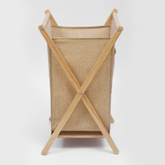 Корзина для белья WasserKraft Nau 420х410х650 мм 112 л складная бежевая (WB-771-L) - фото 7