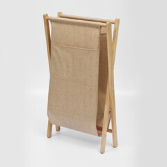 Корзина для белья WasserKraft Nau 420х410х650 мм 112 л складная бежевая (WB-771-L) - фото 5