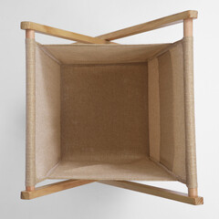 Корзина для белья WasserKraft Nau 420х410х650 мм 112 л складная бежевая (WB-771-L) - фото 4