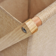 Корзина для белья WasserKraft Nau 420х410х650 мм 112 л складная бежевая (WB-771-L) - фото 3