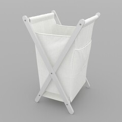 Корзина для белья WasserKraft Nau 420х410х650 мм 112 л складная белая (WB-773-L) - фото 4