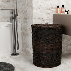 Корзина для белья WasserKraft Bever 450х420х560 мм 48,4 л коричневая (WB-240-L) - фото 3