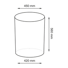 Корзина для белья WasserKraft Bever 450х420х560 мм 48,4 л коричневая (WB-240-L) - фото 2