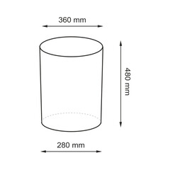 Корзина для белья WasserKraft Bever 360х280х480 мм 105,8 л коричневая (WB-240-M) - фото 2