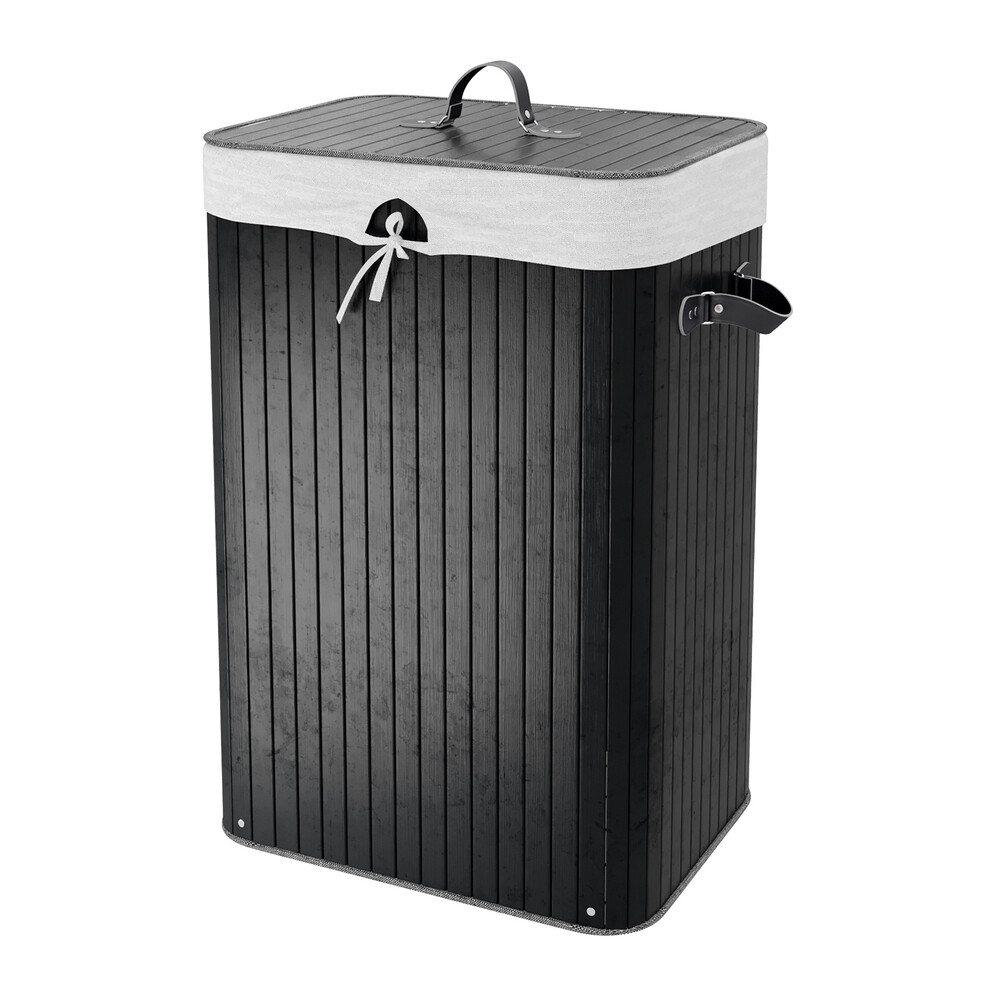Изображение товара Корзина для белья WasserKraft Nuthe 71,4 л с крышкой и ручками, коричневая