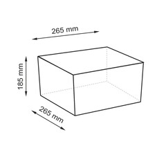 Корзина WasserKraft 270х270х180 мм 13 л бежевая (WB-880-S) - фото 2