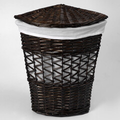 Корзина для белья WasserKraft Salm 410х410х590 мм 68,7 л коричневая (WB-270-L) - фото 8