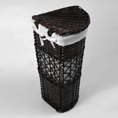 Корзина для белья WasserKraft Salm 410х410х590 мм 68,7 л коричневая (WB-270-L) - фото 7