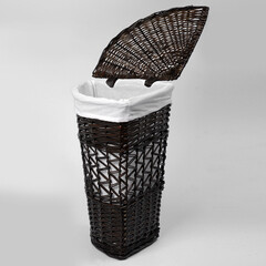 Корзина для белья WasserKraft Salm 410х410х590 мм 68,7 л коричневая (WB-270-L) - фото 6
