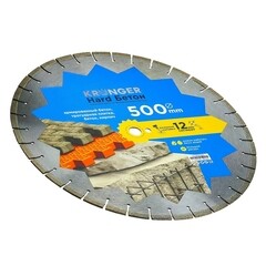 Диск алмазный по бетону Kronger Hard Бетон Laser 500x25,4x3,8 мм сегментный мокрый/сухой рез (B200500H) - фото 4