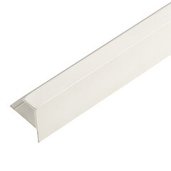 F-профиль алюминиевый 3 м 1 мм белый RAL 9010 - фото 1