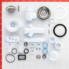 Сифон для мойки АНИ пласт 3 1/2х40 мм с выпуском d115 мм с переливом с соединением 40 мм (A0146SDIY) - фото 2