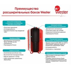 Бак расширительный Wester Premium WDV 12P закрытого типа 12 бар 12 л - фото 2