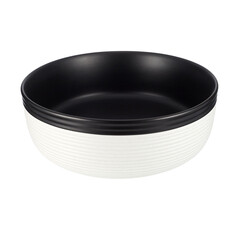 Изображение товара Раковина Corsa Deco Groove 36 см накладная белая/черная матовая (ABGR36WB)