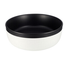 Раковина Corsa Deco Groove 36 см накладная белая/черная матовая (ABGR36WB) - фото 7