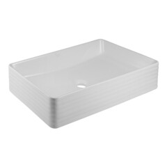 Изображение товара Раковина Corsa Deco Stripe100 60 см накладная белая (ABST60R)